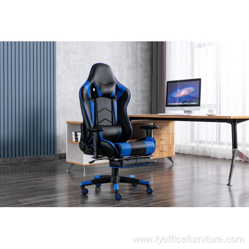 Whole-sale Red computer gaming Chair with footrest pillow backrest